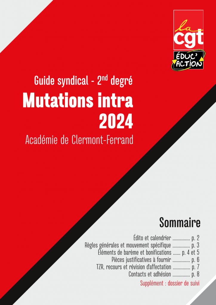 Mutations intra 2024 – 2nd degré
