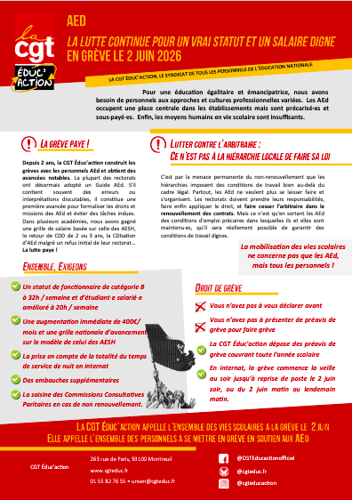 En grève le 2 juin !